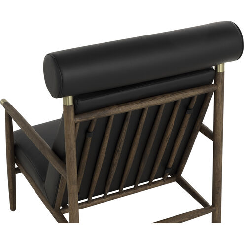 Biko Black Leather Lounge Chair